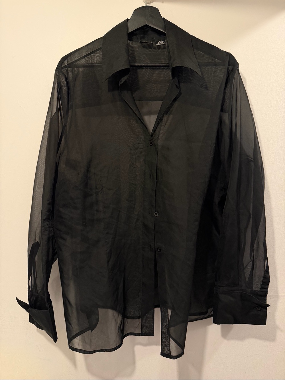 INC International Concepts Black Silk Blouse - Women's